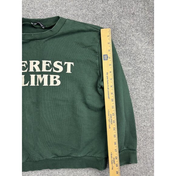 Zara Sweatshirt Womens Small Green Everest Climb Crewneck Pullover Casual Cozy - Picture 4 of 8